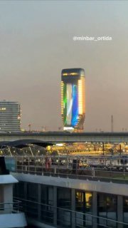 Davlatimiz rahbarining tashrifi sharafiga Belgrade Tower (Kula Beograd)da jilolanayotgan vatanimiz bayrog’i!